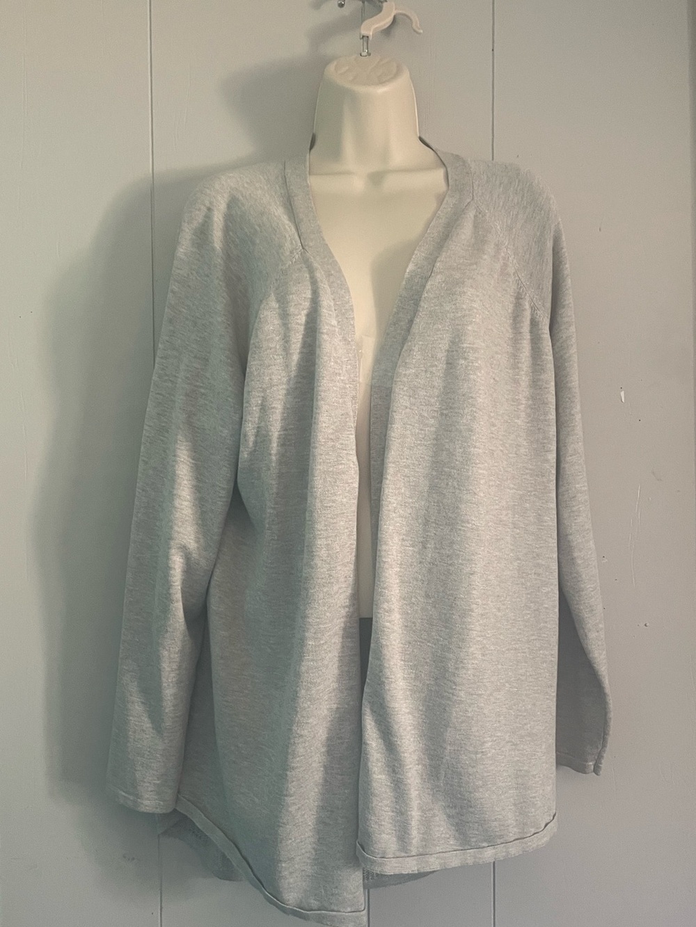 Maurices Light Gray Open-Front Cardigan